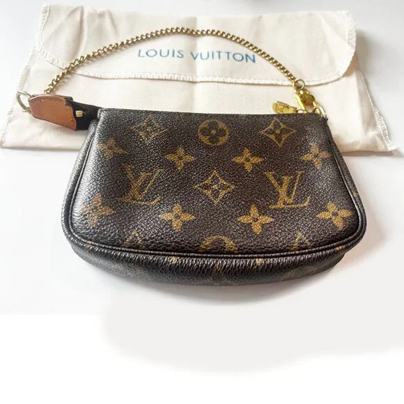 Vintage, Rare Louis Vuitton Monogram Mini Pochette Accessoires, Wristlet - Picture 3 of 8